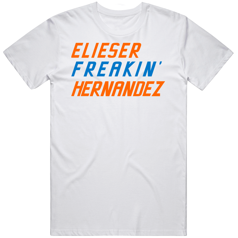 Elieser Hernandez New York Mets Men's Black Roster Name & Number T-Shirt 