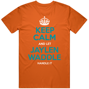 Jaylen Waddle Keep Calm Miami Football Fan T Shirt