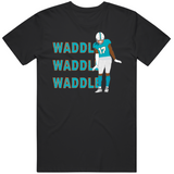 Jaylen Waddle Miami Waddle Waddle Waddle The Penguin Football Fan T Shirt